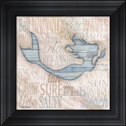 Framed Driftwood Beach Icons I Print