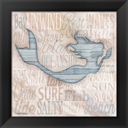 Framed Driftwood Beach Icons I Print