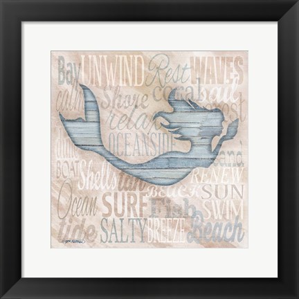 Framed Driftwood Beach Icons I Print