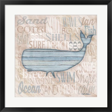 Framed Driftwood Beach Icons II Print