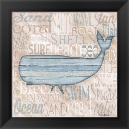 Framed Driftwood Beach Icons II Print