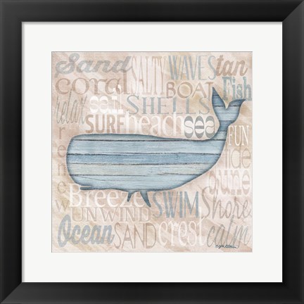 Framed Driftwood Beach Icons II Print