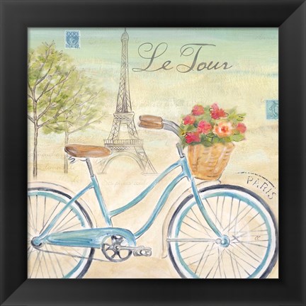 Framed Paris Bike Tour I Print