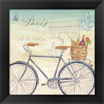 Framed Paris Bike Tour II Print