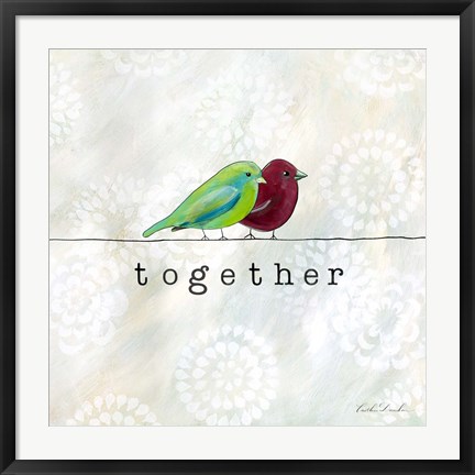Framed Birds of a Feather Square I Print