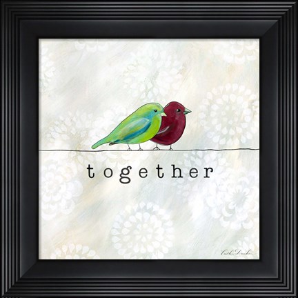 Framed Birds of a Feather Square I Print