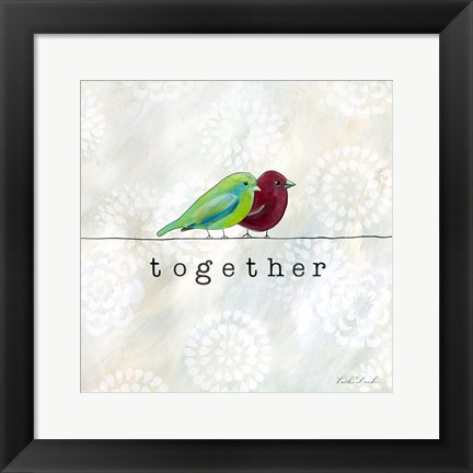 Framed Birds of a Feather Square I Print