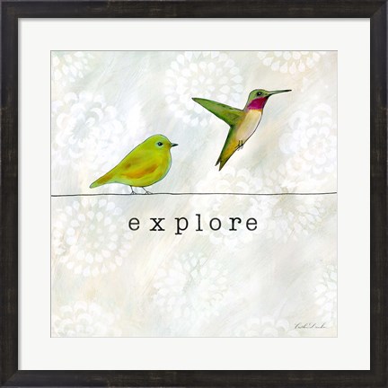Framed Birds of a Feather Square III Print