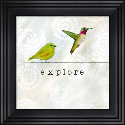 Framed Birds of a Feather Square III Print