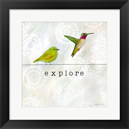 Framed Birds of a Feather Square III Print