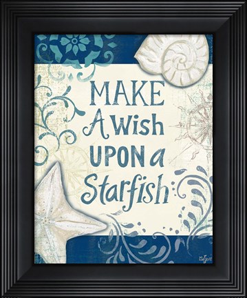 Framed Navy Blue Spa Sentiments I Print