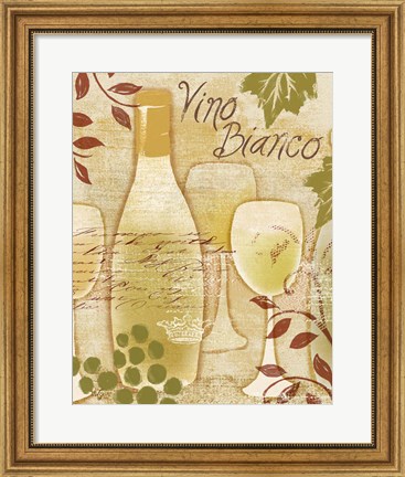 Framed Vino Bianco Print