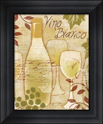 Framed Vino Bianco Print
