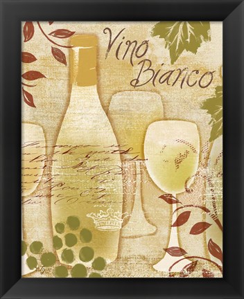 Framed Vino Bianco Print