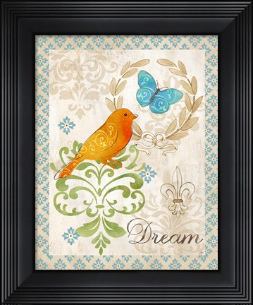 Framed Fleur d&#39;Lis Border I Print