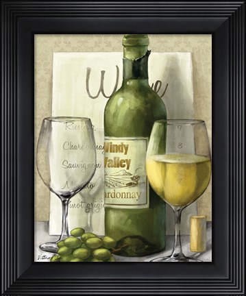 Framed Valley Wine II Print