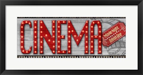 Framed Movie Marquee Panel I (Cinema) Print
