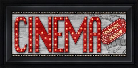 Framed Movie Marquee Panel I (Cinema) Print