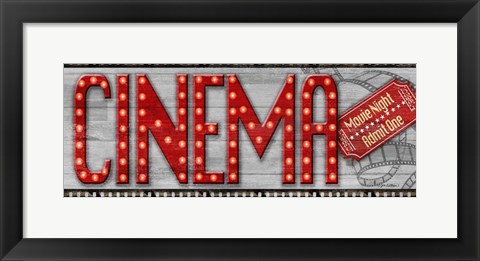 Framed Movie Marquee Panel I (Cinema) Print