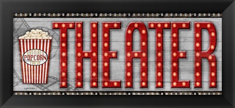 Framed Movie Marquee Panel II (Theater) Print