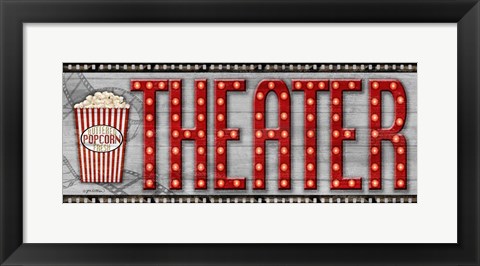 Framed Movie Marquee Panel II (Theater) Print