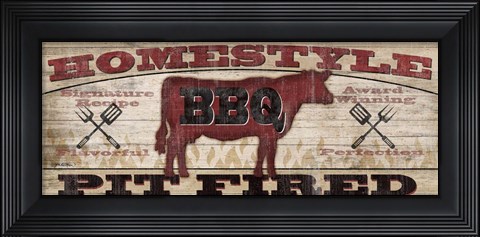 Framed Homestyle BBQ I (Cow) Print