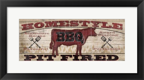 Framed Homestyle BBQ I (Cow) Print