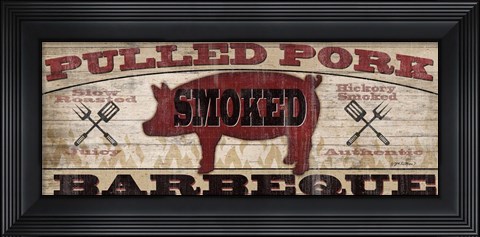 Framed Homestyle BBQ II (Pig) Print