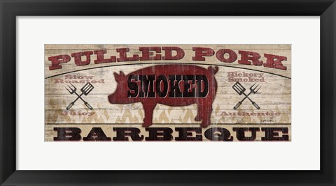 Framed Homestyle BBQ II (Pig) Print