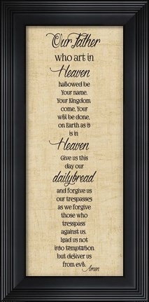 Framed Bible Verse Panel III (Our Father) Print