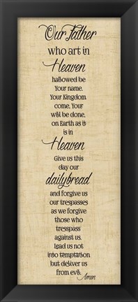 Framed Bible Verse Panel III (Our Father) Print