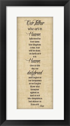 Framed Bible Verse Panel III (Our Father) Print