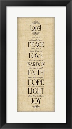 Framed Bible Verse Panel IV (Instrument of Peace) Print