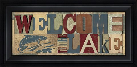 Framed Lake Living Printer Blocks Panel II Print