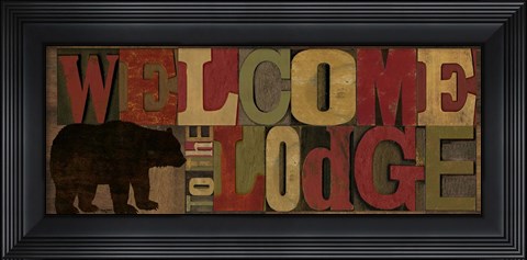 Framed Welcome to the Lodge Panel Print