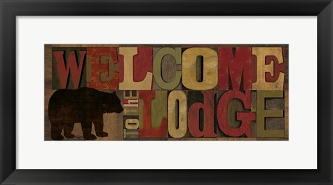 Framed Welcome to the Lodge Panel Print