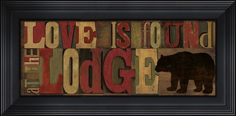 Framed Love at the Lodge Panel Print