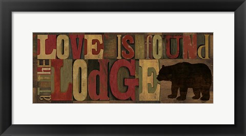 Framed Love at the Lodge Panel Print