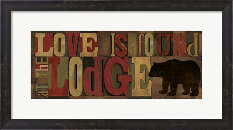 Framed Love at the Lodge Panel Print