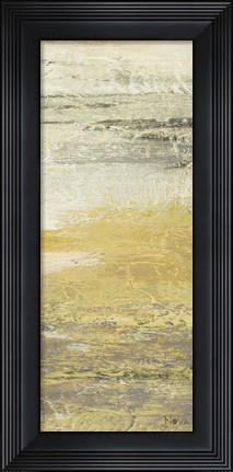 Framed Siena Abstract Yellow Gray Panel I Print