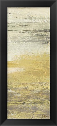 Framed Siena Abstract Yellow Gray Panel I Print