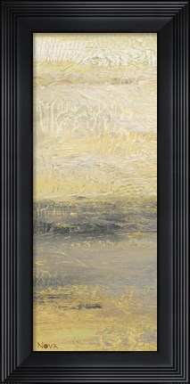 Framed Siena Abstract Yellow Gray Panel II Print