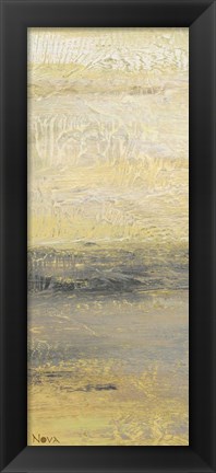 Framed Siena Abstract Yellow Gray Panel II Print