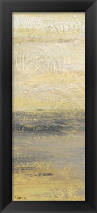 Framed Siena Abstract Yellow Gray Panel II Print