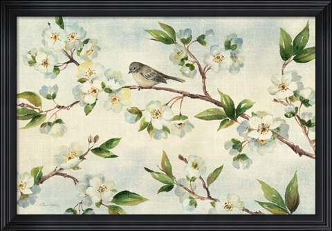 Framed Cherry Bloom Landscape Print