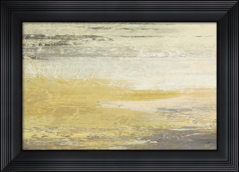 Framed Siena Abstract Yellow Gray Landscape Print