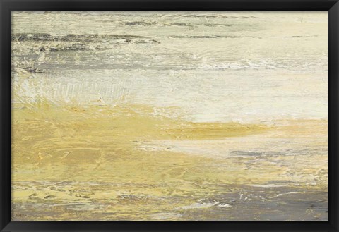 Framed Siena Abstract Yellow Gray Landscape Print