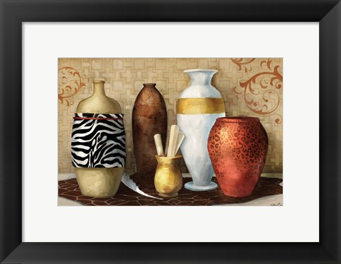 Framed Safari Vase Print