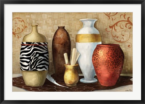 Framed Safari Vase Print