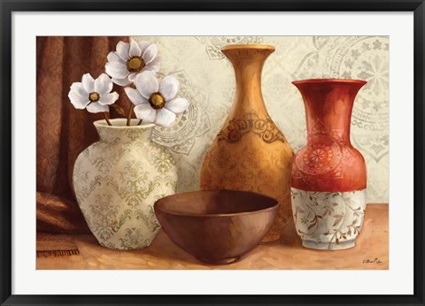 Framed Gentle Spice Vessels Print